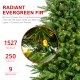 Glitzhome 6ft Pre-Lit Green Slim Fir Artificial Christmas Tree with 250 Warm White and Multi-Color Lights, 9 Function with Remote