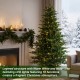Glitzhome 6ft Pre-Lit Green Full Fir Artificial Christmas Tree with 300 Warm White and Multi-Color Twinkling Lights, 10 Function with Foot Pedal and Remote