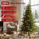 Glitzhome 6ft Pre-Lit Green Full Fir Artificial Christmas Tree with 300 Warm White and Multi-Color Twinkling Lights, 10 Function with Foot Pedal and Remote