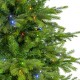 Glitzhome 6ft Pre-Lit Green Full Fir Artificial Christmas Tree with 300 Warm White and Multi-Color Twinkling Lights, 10 Function with Foot Pedal and Remote