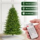 Glitzhome 6ft Pre-Lit Green Full Fir Artificial Christmas Tree with 300 Warm White and Multi-Color Twinkling Lights, 10 Function with Remote and Foot Pedal