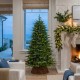 Glitzhome 6ft Pre-Lit Green Full Fir Artificial Christmas Tree with 300 Warm White and Multi-Color Twinkling Lights, 10 Function with Remote and Foot Pedal