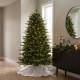 Glitzhome 6ft Pre-Lit Green Full Fir Artificial Christmas Tree with 300 Warm White and Multi-Color Twinkling Lights, 10 Function with Remote and Foot Pedal