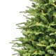 Glitzhome 6ft Pre-Lit Green Full Fir Artificial Christmas Tree with 300 Warm White and Multi-Color Twinkling Lights, 10 Function with Remote and Foot Pedal