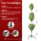 Glitzhome 6ft Pre-Lit Green Full Fir Artificial Christmas Tree with 300 Warm White and Multi-Color Twinkling Lights, 10 Function with Remote and Foot Pedal