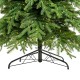 Glitzhome 9ft Pre-Lit Green Pencil Spruce Artificial Christmas Tree with 580 Warm White and Multi-color Lights, 9 Function with Remote,Simple Setup