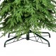 Glitzhome 11ft Pre-Lit Green Pencil Spruce Artificial Christmas Tree with 800 Warm White and Multi-color Lights, 9 Function with Remote,Simple Setup