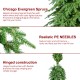 Glitzhome 11ft Pre-Lit Green Pencil Spruce Artificial Christmas Tree with 800 Warm White and Multi-color Lights, 9 Function with Remote,Simple Setup