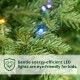 Glitzhome 6ft Pre-Lit Green Slim Fir Artificial Christmas Tree with 300 Warm White and Multi-Color Twinkling Lights, 10 Function with Foot Pedal and Remote