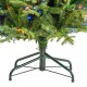 Glitzhome 7.5ft Pre-Lit Green Slim Fir Artificial Christmas Tree with 1400 Warm White and Multi-Color Chasing and Twinkling Lights, 9 Function with Foot Pedal and Remote