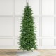 Glitzhome 9ft Pre-Lit Green Slim Fir Artificial Christmas Tree with 1850 Warm White and Multi-Color Chasing and Twinkling Lights, 9 Function with Foot Pedal and Remote