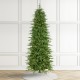 Glitzhome 9ft Pre-Lit Green Slim Fir Artificial Christmas Tree with 1850 Warm White and Multi-Color Chasing and Twinkling Lights, 9 Function with Foot Pedal and Remote