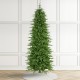 Glitzhome 9ft Pre-Lit Green Slim Fir Artificial Christmas Tree with 1850 Warm White and Multi-Color Chasing and Twinkling Lights, 9 Function with Foot Pedal and Remote