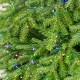 Glitzhome 9ft Pre-Lit Green Slim Fir Artificial Christmas Tree with 1850 Warm White and Multi-Color Chasing and Twinkling Lights, 9 Function with Foot Pedal and Remote