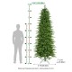 Glitzhome 9ft Pre-Lit Green Slim Fir Artificial Christmas Tree with 1850 Warm White and Multi-Color Chasing and Twinkling Lights, 9 Function with Foot Pedal and Remote