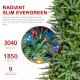 Glitzhome 9ft Pre-Lit Green Slim Fir Artificial Christmas Tree with 1850 Warm White and Multi-Color Chasing and Twinkling Lights, 9 Function with Foot Pedal and Remote