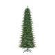 Glitzhome 11ft Pre-Lit Green Slim Fir Artificial Christmas Tree with 2700 Warm White and Multi-Color Chasing and Twinkling Lights, 9 Function with Foot Pedal and Remote
