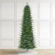 Glitzhome 11ft Pre-Lit Green Slim Fir Artificial Christmas Tree with 2700 Warm White and Multi-Color Chasing and Twinkling Lights, 9 Function with Foot Pedal and Remote