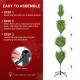 Glitzhome 11ft Pre-Lit Green Slim Fir Artificial Christmas Tree with 2700 Warm White and Multi-Color Chasing and Twinkling Lights, 9 Function with Foot Pedal and Remote