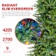 Glitzhome 11ft Pre-Lit Green Slim Fir Artificial Christmas Tree with 2700 Warm White and Multi-Color Chasing and Twinkling Lights, 9 Function with Foot Pedal and Remote