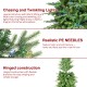 Glitzhome 11ft Pre-Lit Green Slim Fir Artificial Christmas Tree with 2700 Warm White and Multi-Color Chasing and Twinkling Lights, 9 Function with Foot Pedal and Remote