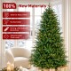 Glitzhome 7ft Pre-Lit Green Full Fir Artificial Christmas Tree with 460 Multi-Color RGB Lights, Remote Control