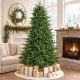 Glitzhome 7ft Pre-Lit Green Full Fir Artificial Christmas Tree with 460 Multi-Color RGB Lights, Remote Control