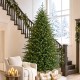 Glitzhome 7ft Pre-Lit Green Full Fir Artificial Christmas Tree with 460 Multi-Color RGB Lights, Remote Control
