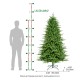Glitzhome 7ft Pre-Lit Green Full Fir Artificial Christmas Tree with 460 Multi-Color RGB Lights, Remote Control
