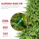 Glitzhome 7ft Pre-Lit Green Full Fir Artificial Christmas Tree with 460 Multi-Color RGB Lights, Remote Control