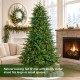 Glitzhome 7ft Pre-Lit Green Full Fir Artificial Christmas Tree with 460 Multi-Color RGB Lights, Remote Control