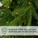 Glitzhome 15ft Pre-Lit Green Pencil Spruce Artificial Christmas Tree with 1500 Warm White and Multi-color Lights, 9 Function with Remote, Simple Setup