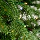 Glitzhome 15ft Pre-Lit Green Pencil Spruce Artificial Christmas Tree with 1500 Warm White and Multi-color Lights, 9 Function with Remote, Simple Setup