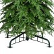 Glitzhome 15ft Pre-Lit Green Pencil Spruce Artificial Christmas Tree with 1500 Warm White and Multi-color Lights, 9 Function with Remote, Simple Setup