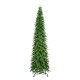 Glitzhome 15ft Pre-Lit Green Pencil Spruce Artificial Christmas Tree with 1500 Warm White and Multi-color Lights, 9 Function with Remote, Simple Setup
