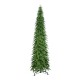 Glitzhome 15ft Pre-Lit Green Pencil Spruce Artificial Christmas Tree with 1500 Warm White and Multi-color Lights, 9 Function with Remote, Simple Setup