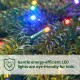 Glitzhome 11ft Pre-Lit Green Full Fir Artificial Christmas Tree with 3150 Warm White and Multi-Color Chasing and Twinkling Lights, 9 Function with Foot Pedal and Remote, Simple Setup