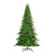 Glitzhome 11ft Pre-Lit Green Full Fir Artificial Christmas Tree with 3150 Warm White and Multi-Color Chasing and Twinkling Lights, 9 Function with Foot Pedal and Remote, Simple Setup