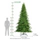 Glitzhome 11ft Pre-Lit Green Full Fir Artificial Christmas Tree with 3150 Warm White and Multi-Color Chasing and Twinkling Lights, 9 Function with Foot Pedal and Remote, Simple Setup