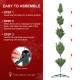 Glitzhome 11ft Pre-Lit Green Full Fir Artificial Christmas Tree with 3150 Warm White and Multi-Color Chasing and Twinkling Lights, 9 Function with Foot Pedal and Remote, Simple Setup