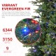 Glitzhome 11ft Pre-Lit Green Full Fir Artificial Christmas Tree with 3150 Warm White and Multi-Color Chasing and Twinkling Lights, 9 Function with Foot Pedal and Remote, Simple Setup