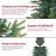 Glitzhome 11ft Pre-Lit Green Full Fir Artificial Christmas Tree with 3150 Warm White and Multi-Color Chasing and Twinkling Lights, 9 Function with Foot Pedal and Remote, Simple Setup
