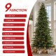 Glitzhome 15ft Pre-Lit Green Full Fir Artificial Christmas Tree with 5000 Warm White and Multi-Color Chasing and Twinkling Lights, 9 Function with Foot Pedal and Remote, Simple Setup