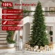 Glitzhome 15ft Pre-Lit Green Full Fir Artificial Christmas Tree with 5000 Warm White and Multi-Color Chasing and Twinkling Lights, 9 Function with Foot Pedal and Remote, Simple Setup