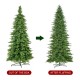 Glitzhome 15ft Pre-Lit Green Full Fir Artificial Christmas Tree with 5000 Warm White and Multi-Color Chasing and Twinkling Lights, 9 Function with Foot Pedal and Remote, Simple Setup