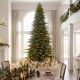 Glitzhome 15ft Pre-Lit Green Full Fir Artificial Christmas Tree with 5000 Warm White and Multi-Color Chasing and Twinkling Lights, 9 Function with Foot Pedal and Remote, Simple Setup