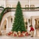 Glitzhome 15ft Pre-Lit Green Full Fir Artificial Christmas Tree with 5000 Warm White and Multi-Color Chasing and Twinkling Lights, 9 Function with Foot Pedal and Remote, Simple Setup