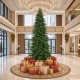 Glitzhome 15ft Pre-Lit Green Full Fir Artificial Christmas Tree with 5000 Warm White and Multi-Color Chasing and Twinkling Lights, 9 Function with Foot Pedal and Remote, Simple Setup