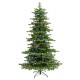 Glitzhome 7.5ft Pre-Lit Green Full Fir Artificial Christmas Tree with 550 Warm White and Multi-Color C4 Strawberry Lights, 9 Function with Foot Pedal