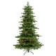 Glitzhome 7.5ft Pre-Lit Green Full Fir Artificial Christmas Tree with 550 Warm White and Multi-Color C4 Strawberry Lights, 9 Function with Foot Pedal